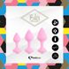 Набор силиконовых анальных пробок FeelzToys - Bibi Butt Plug Set 3 pcs Pink SO4576 SO4576 фото 3