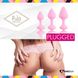 Набор силиконовых анальных пробок FeelzToys - Bibi Butt Plug Set 3 pcs Pink SO4576 SO4576 фото 5