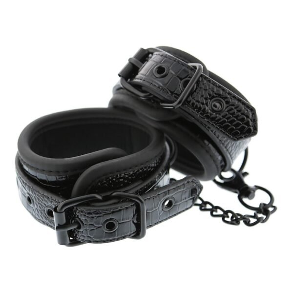 Кайдани BLAZE LUXURY ANKLE cuff CROCO BLACK