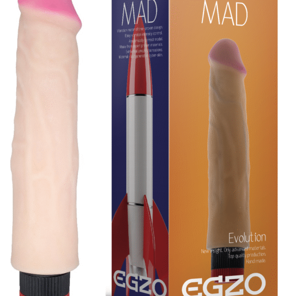 Вібратор реалістичний EGZO MAD Ciberskin Burning Lover на батареях