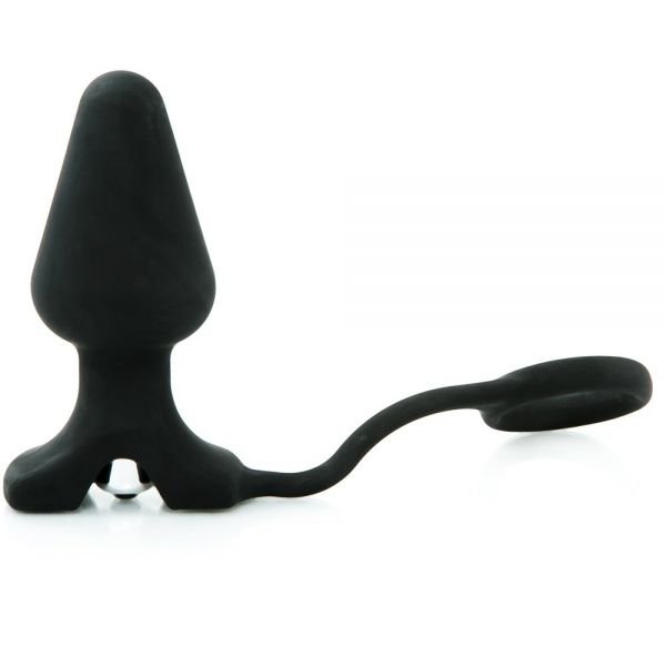 Анальна пробка з кільцем Black Silicone