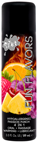 Розігріваючий їстівний лубрикант 4 в 1 Wet Fun Passion Gleitgel (Фрукти) 89 мл