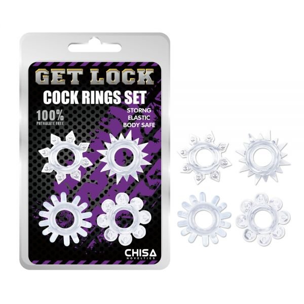 Набір кілець GK Power cock Rings Set-Clear