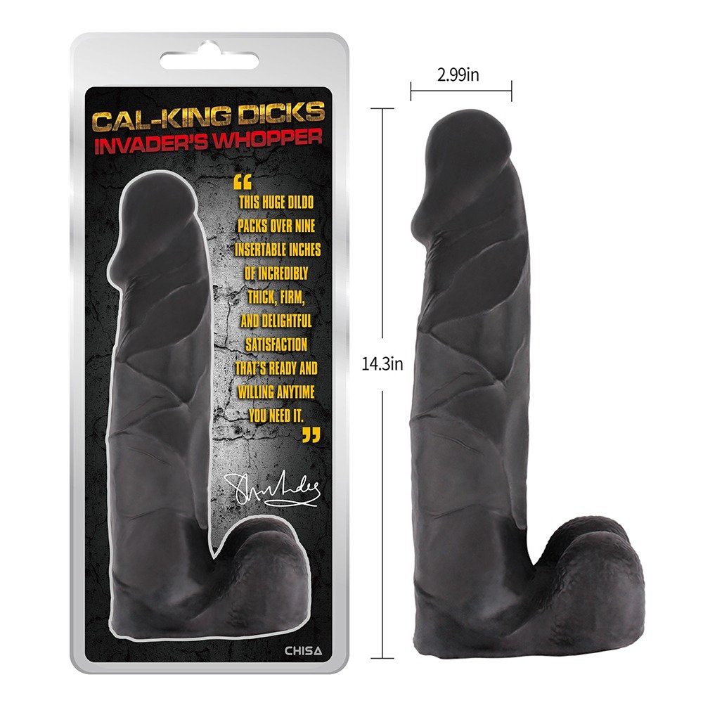 Фалоімітатор з кібершкіри Chisa Cal-king Dicks Invader's Whopper гігантський, чорний - Зображення 5