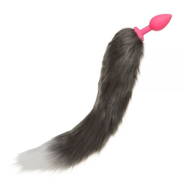 Анальна пробка Silicone з хвостом Єнот, Raccoon Tail S