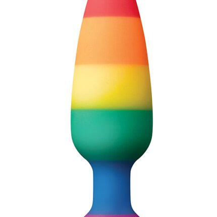 Райдужна анальна пробка COLOURFUL LOVE RAINBOW ANAL PLUG MEDIUM
