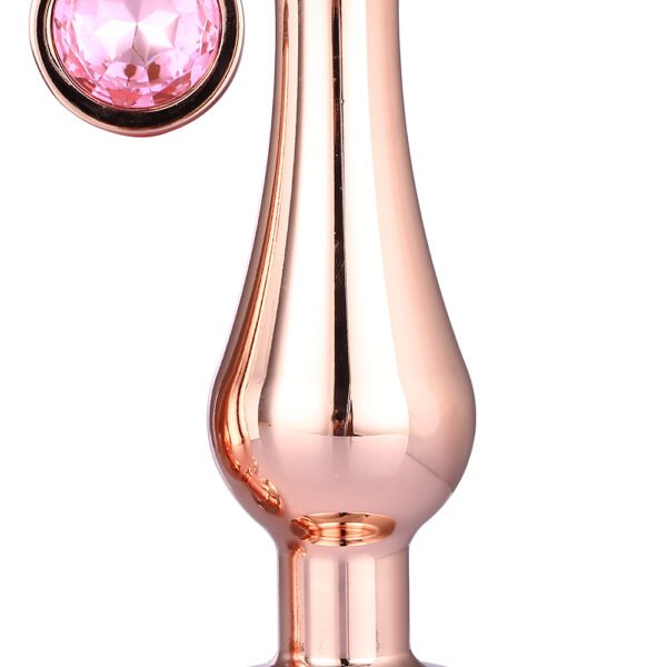 Анальна пробка конічної форми Dream Toys GLEAMING LOVE ROSE GOLD PLEASURE PLUG L