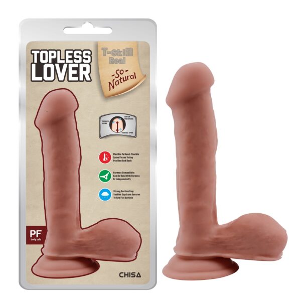 Фалоімітатор на присосці Chisa T-skin ReaL Topless Lover реалістичний, бежевий