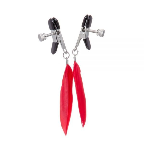 Затискачі на соски Lucky Bay Nipple play з червоними пір'ями