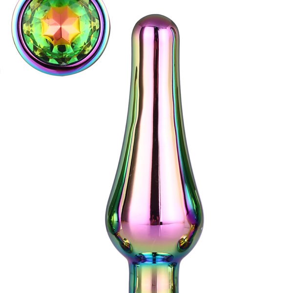 Анальна пробка конічної форми Dream Toys GLEAMING LOVE COLOURED PLEASURE PLUG M