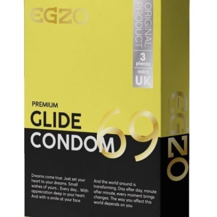 Презервативи в рясному мастилі EGZO "Glide" латексні (ціна за упаковку, 3 шт)