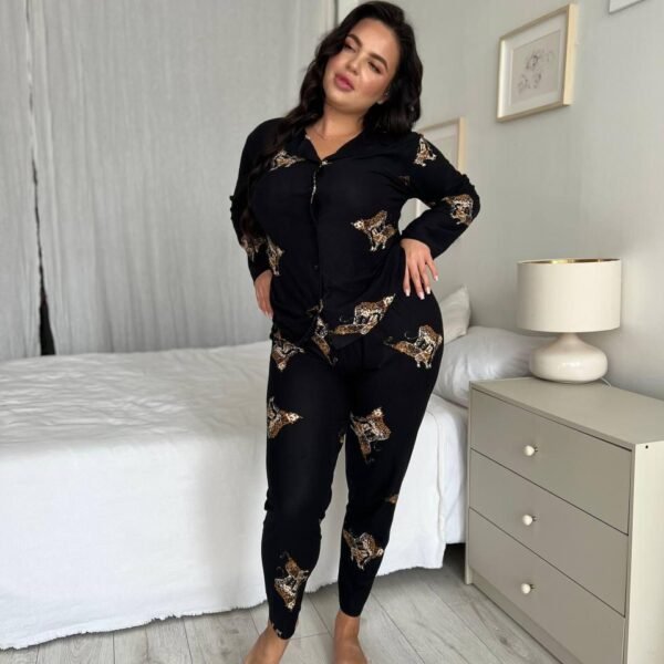 Піжама DO5958 Чорна PLUS SIZE