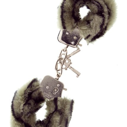 Наручники METAL HANDCUFF WITH PLUSH, ZEBRA