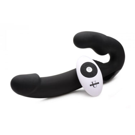 Безремневий страпон із пультом Urge Strapless Strap-On Vibrator чорний