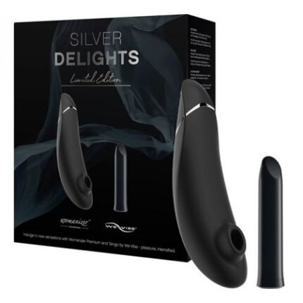 Набір секс іграшок Womanizer&We-Vibe Silver Delights Collection чорний із сріблястими вставками