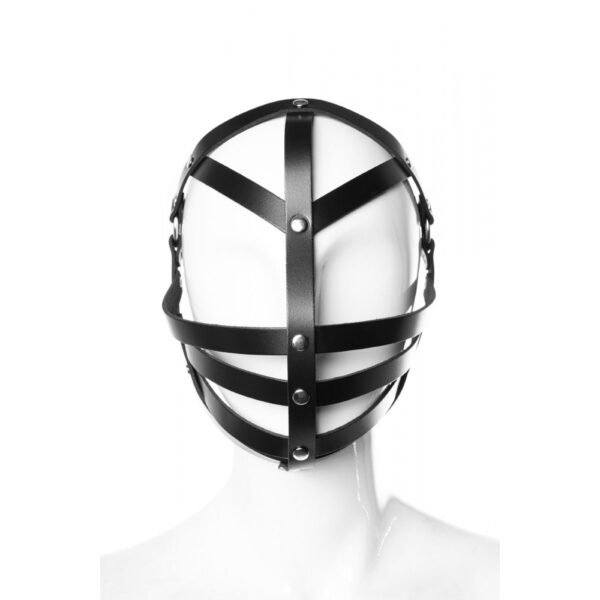 Маска з натуральної шкіри, ручна робота, модель Grid 3