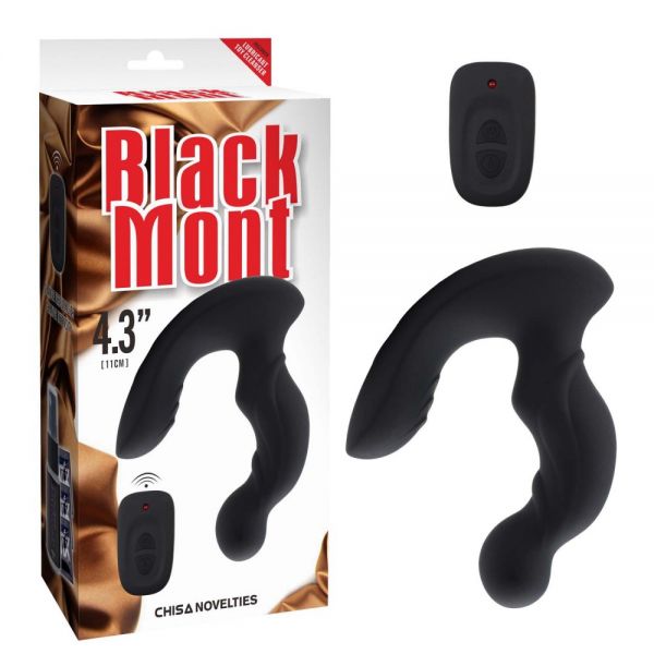 Масажер простати Chisa Black Mont з пультом управління, чорний