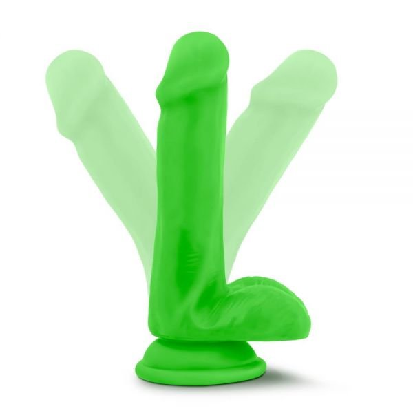 Фалоімітатор з подвійною щільністю NEO ELITE COCK W.  BALLS NEON GREEN