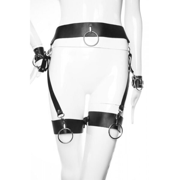 Гартери з наручниками Candy Hero натуральна шкіра, ручна робота модель G 38. 1 (46-48 р. )