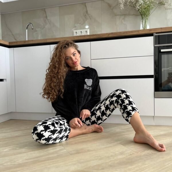 Піжама кофта штани DO2528 Чорний