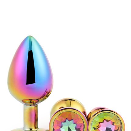 Набір райдужних анальних пробок GLEAMING LOVE MULTICOLOUR PLUG SET