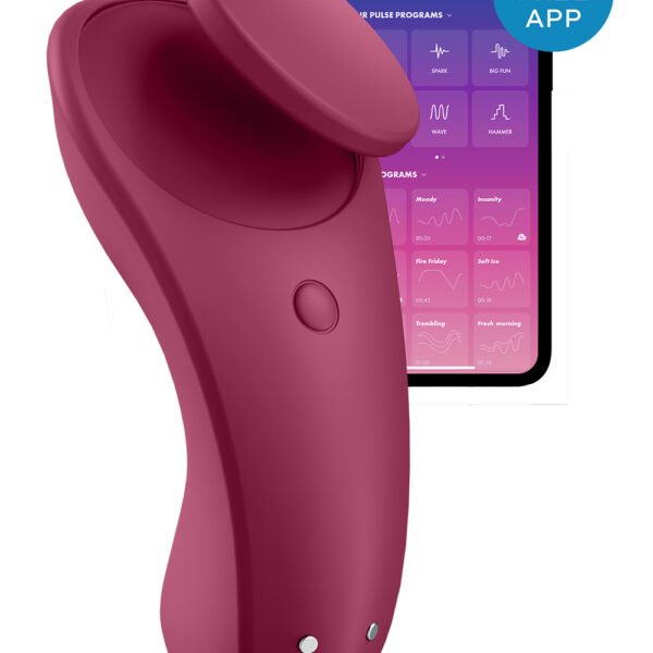 Вібратор у трусики з функцією керування смартфоном Satisfyer Sexy Secret червоний