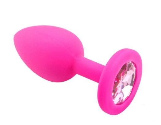 Анальна пробка Pink Silicone Light Pink, s
