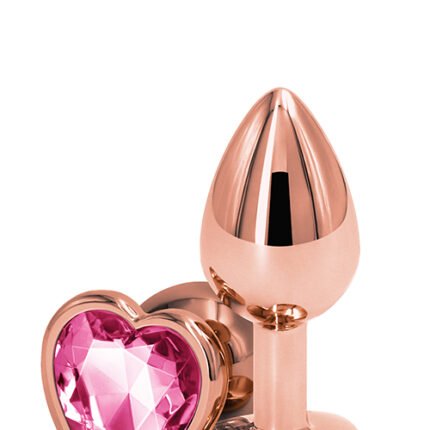 Анальна пробка REAR ASSETS ROSE GOLD HEART PINK, s