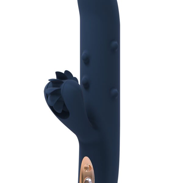 Вібратор з кульками, що рухаються Dream Тoys Goddess Collection ATHENA і відростком, що обертається, синій