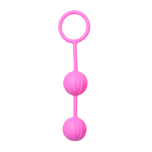 Вагінальні кульки Easytoys Vertical Ribbed Geisha рожеві