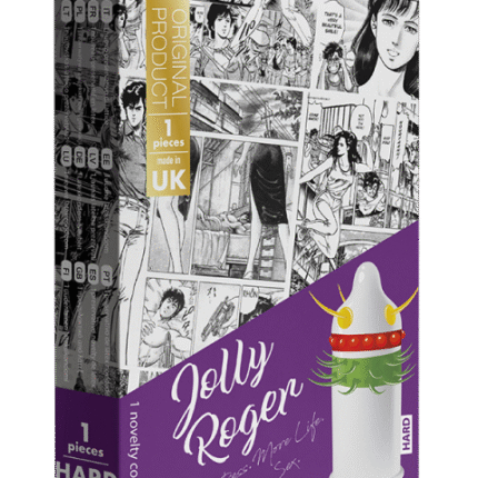 Презерватив зі стимулюючими вусиками та пухирцями EGZO Jolly Roger латексний