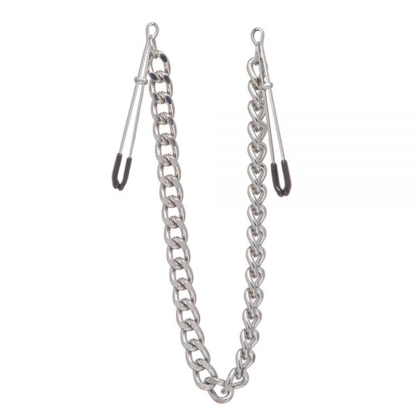 Затискачі на соски Nipple play пінцет chain Heavy Metall