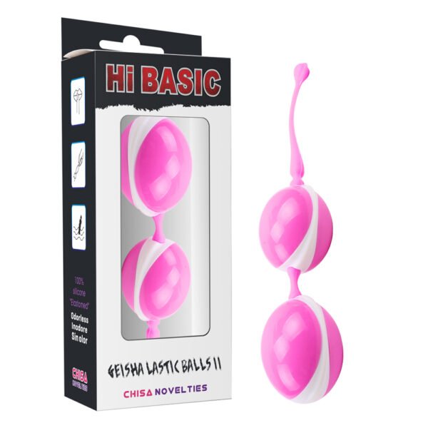 Вагінальні кульки Chisa Hi-Basic Geisha Lastic Double Balls II, рожевий