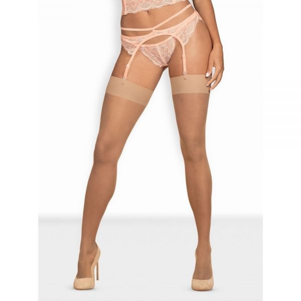 Панчохи тілесні Obsessive S800 stockings nude S / M