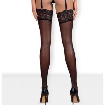 Панчохи чорний Obsessive Mixty stockings black S / M