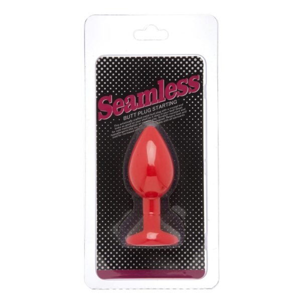 Анальна пробка Red Silicone White Shape M, 8 x 3. 5 см