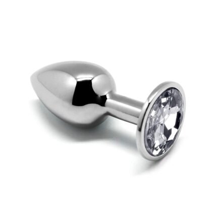 Анальна металева пробка Alive Anal Pleasure з прозорим каменем, L