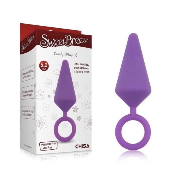Анальна пробка Chisa Sweet Breeze Candy Plug фіолетова 13. 2 х 4 см, L