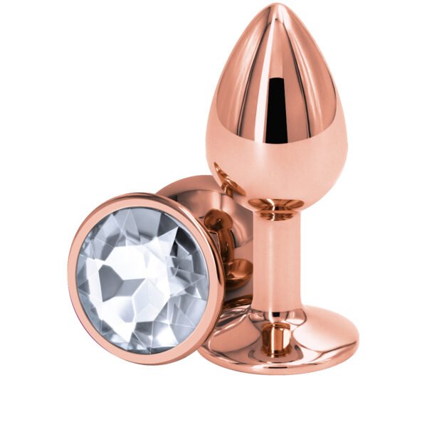 Анальна пробка NS Novelties REAR ASSETS ROSE GOLD SMALL CLEAR