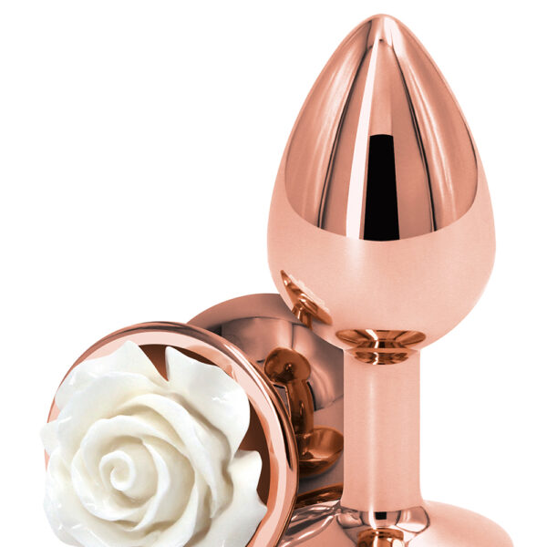 Анальний плаг NS Novelties REAR ASSETS ROSE SMALL WHITE