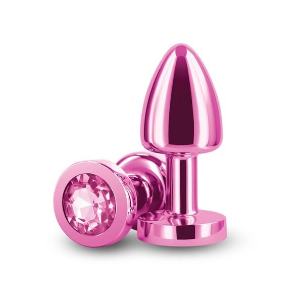 Анальна пробка з каменем – Petite – Рожевий