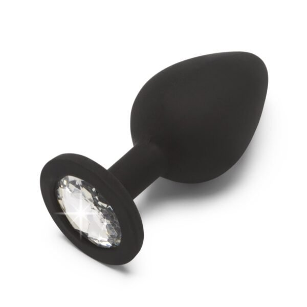 Анальна пробка з кристалом ToyJoy Diamond Booty Jewel, чорний, Medium