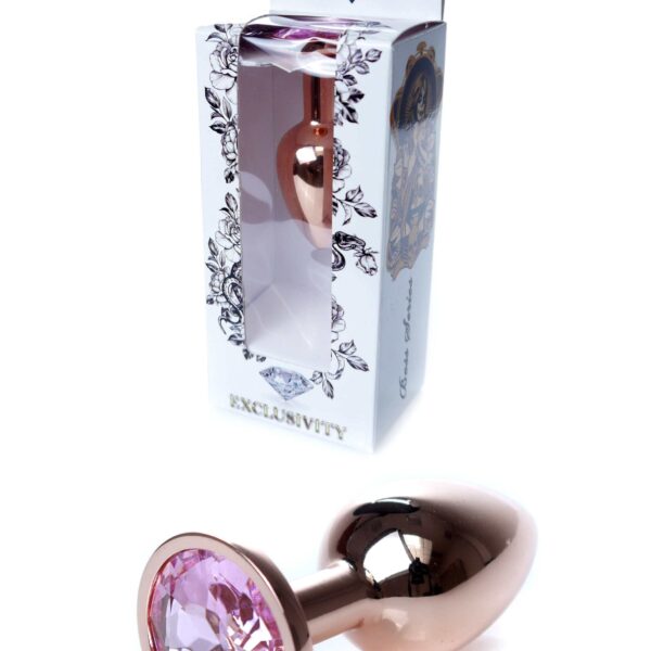 Анальний плаг S з рожевим каменем Boss of toys Jewellery