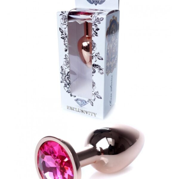Анальний плаг S з рожевим каменем Boss of toys Jewellery