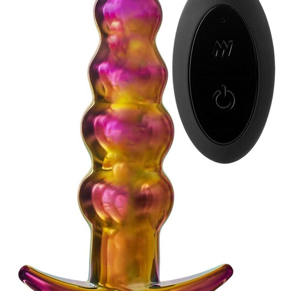 Анальна пробка із вібрацією скляна Dream Toys GLAMOUR GLASS