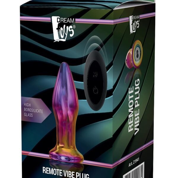 Анальна пробка із вібрацією скляна Dream Toys GLAMOUR GLASS PLUG
