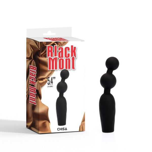 Анальна пробка CHISA Black Mont Vibrating Booty Beads з вібруючими бусинами
