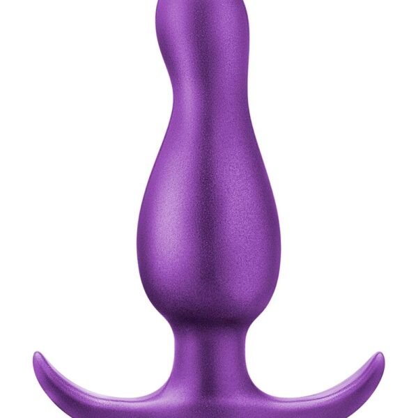 Анальна пробка з вигнутим кінчиком та якірним стопером Anal Adventures Blush, силіконова