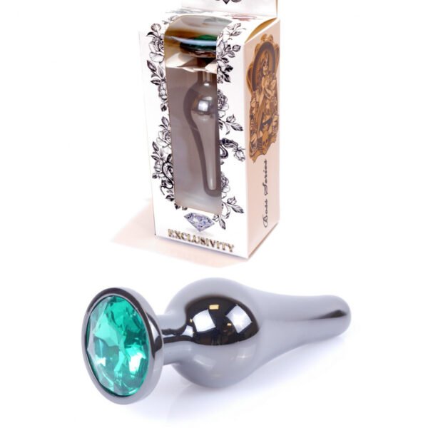 Анальна пробка із зеленим каменем Jewellery