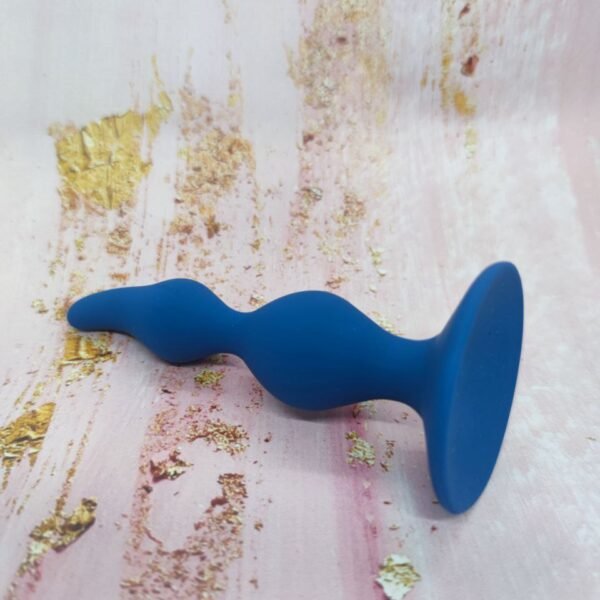 Анальна пробка хвиля Loveshop Blue 12. 5 см*3 см